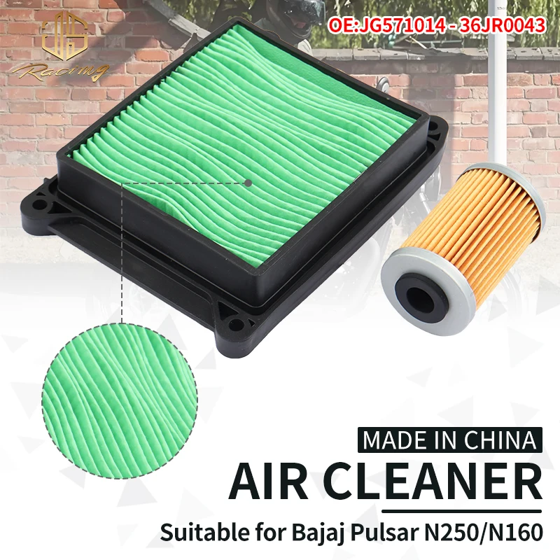 JSRAOIMG Motorcycle Replacement Engine Intake Cleaner Element Oil Filters Air Filter For Bajaj Pulsar N250 N160 N 250 160