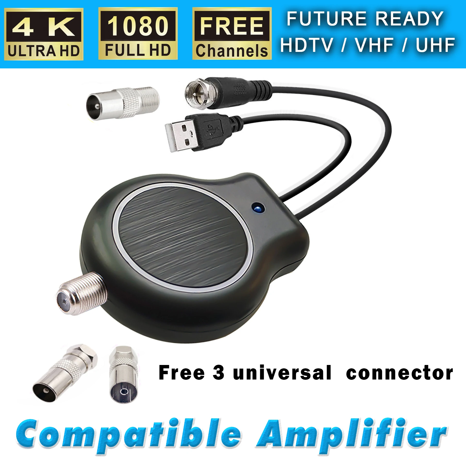 36dB High Gain Signal Amplifier Tv Antenna Quick Installation Booster Tuner  Digital Indoor HDTV Antenna  Receiver  for DVB-T2
