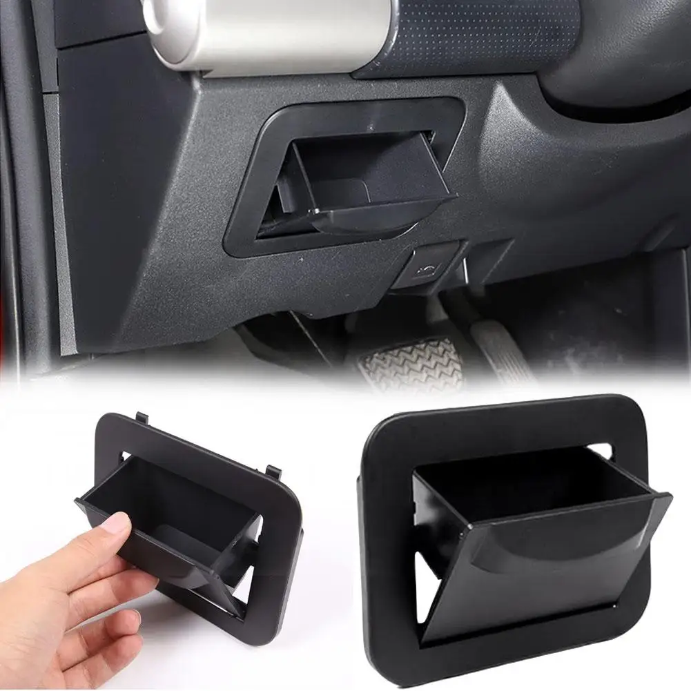 غطاء فيوز لوحة القيادة الداخلي يصبح صندوق تخزين لسيارة Toyota FJ Cruiser 07-21 حامل منظم أسود ملحقات داخلية J8P3