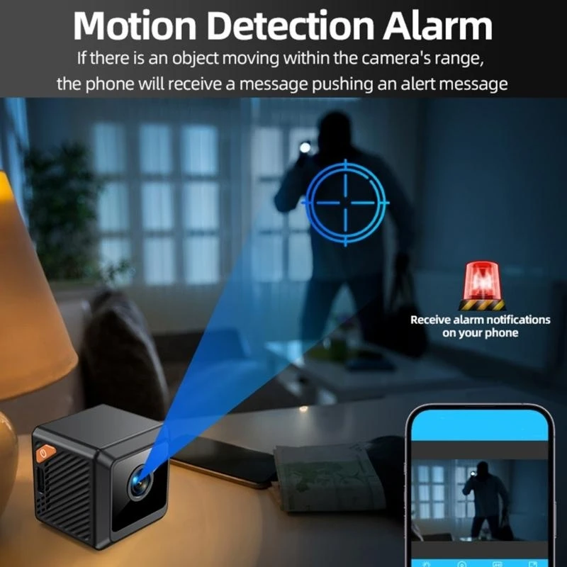 Portable 4K UHD Security Camera Wireless WiFi Connection Builts In Infrareds Night Visioning Smartests Motion Alerts Indoor