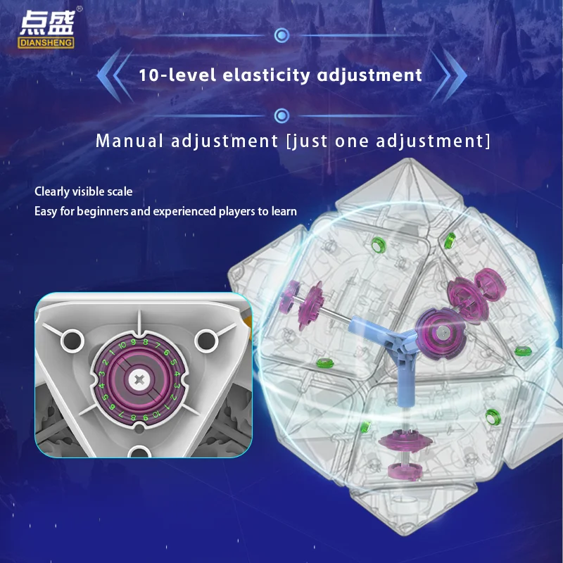 DianSheng Googol magnético grande Skewb velocidad magnética cubo rompecabezas juguete para regalo educativo