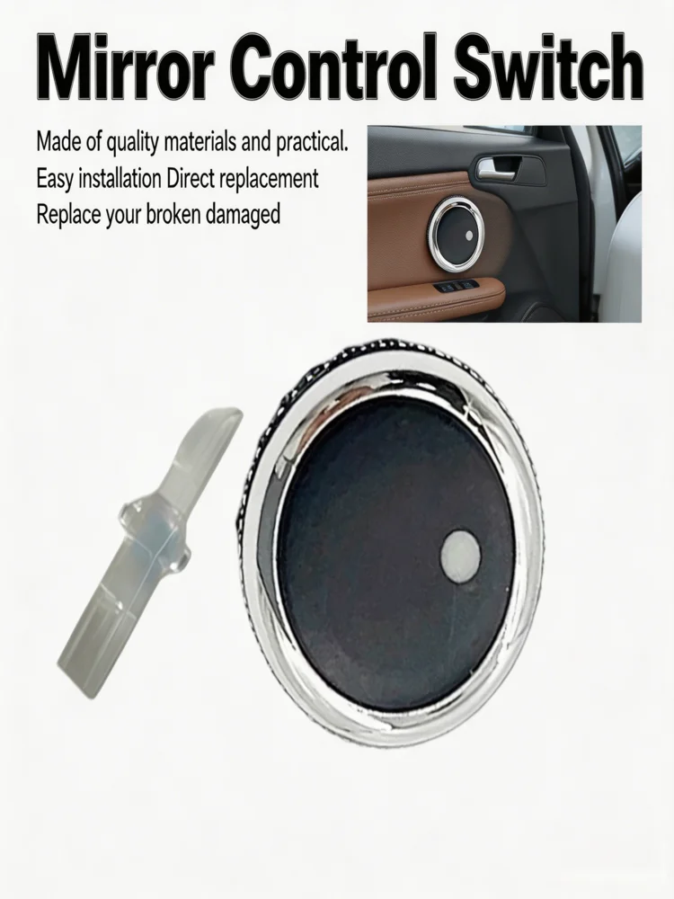 3W0959565 Mirror Control Switch Direct Replacement Side Mirror Knob Car Parts Auto Accessories Plastic Black Knob