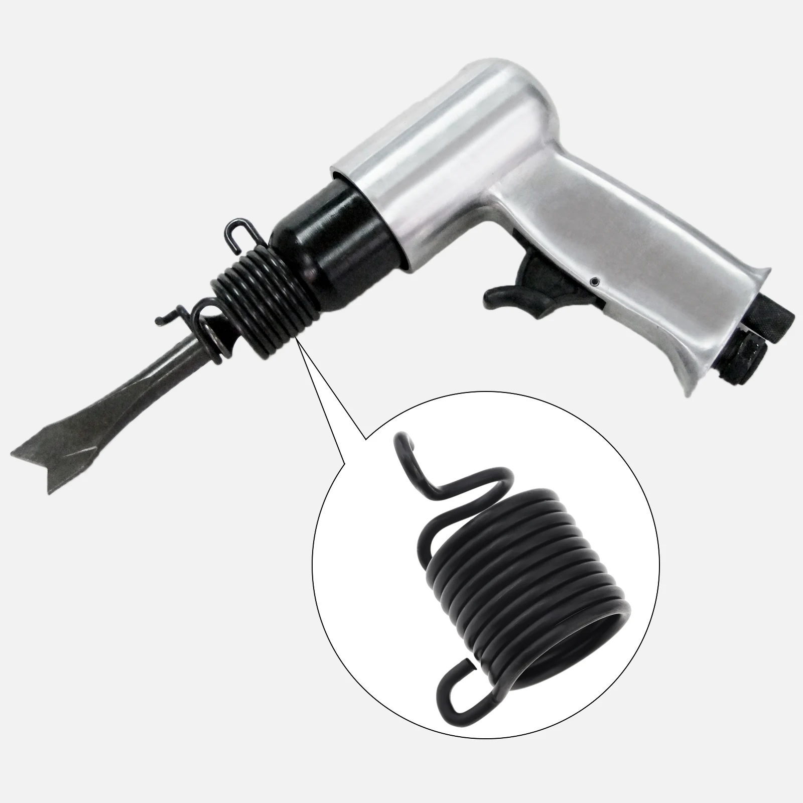 Air Shovel Interface Spring Support 45# Steel Universal Hard Pneumatic Hammer Bits Pneumatic Rivets Impact Head Spring