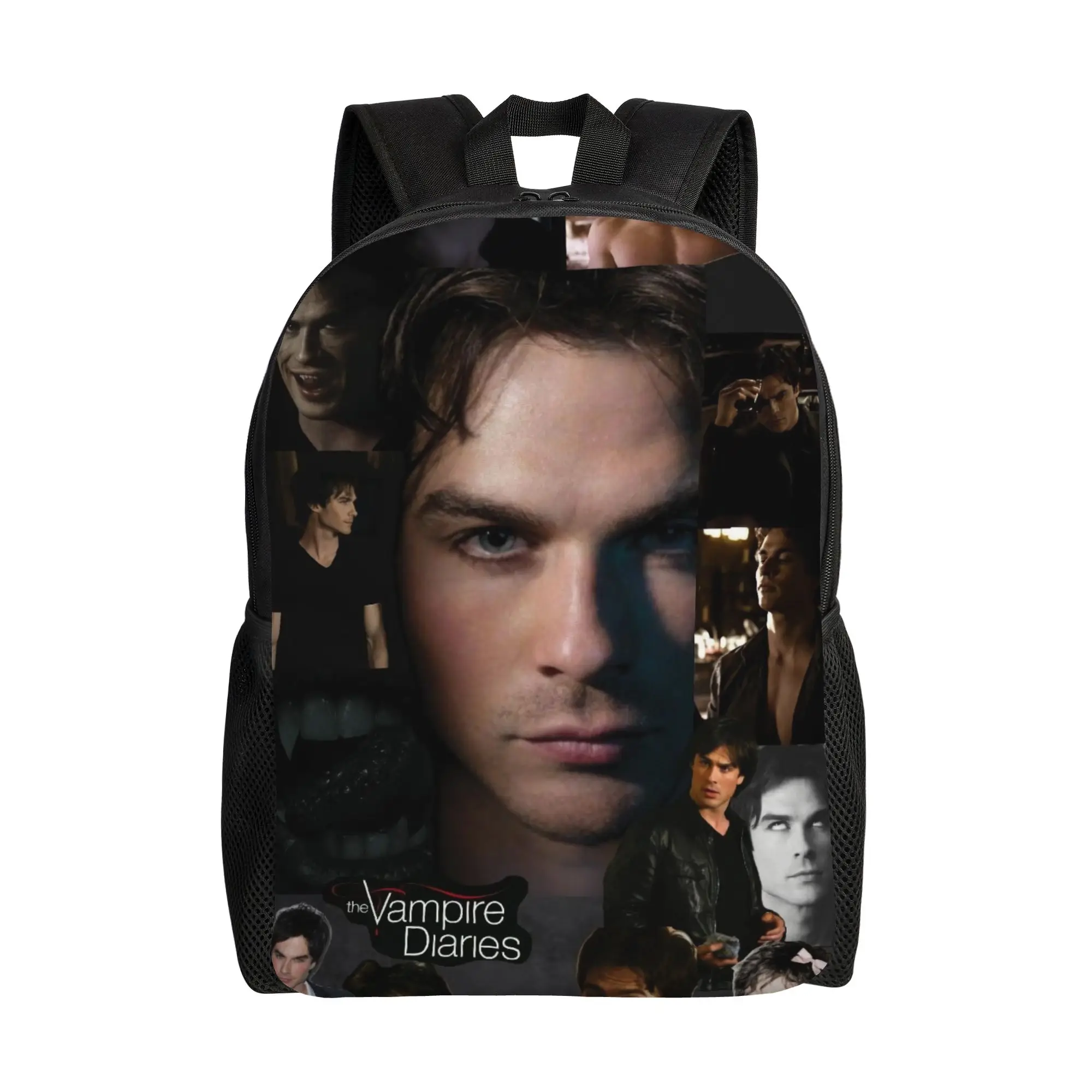 

The Vampire Diaries Damon Salvatore TV Series Backpack Modern Backpacks Unisex Trekking Soft School Bags High Quality Rucksack
