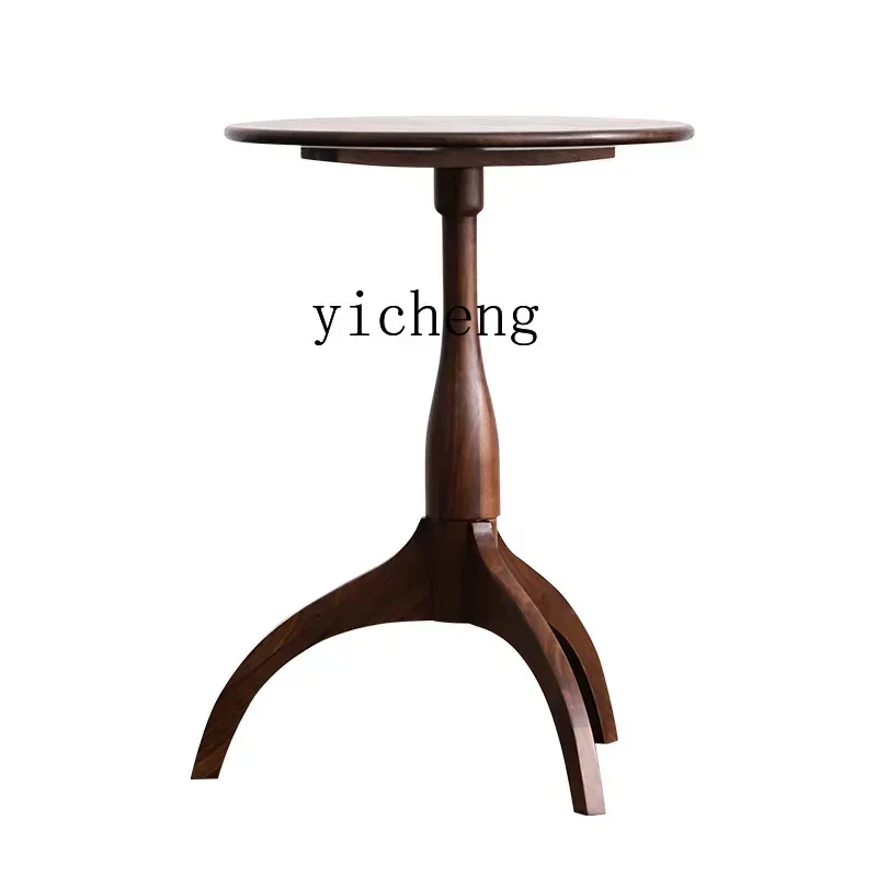

Mini Solid Wood Round Small Apartment Living Room Simple Sofa Small Side Table Movable Corner Table