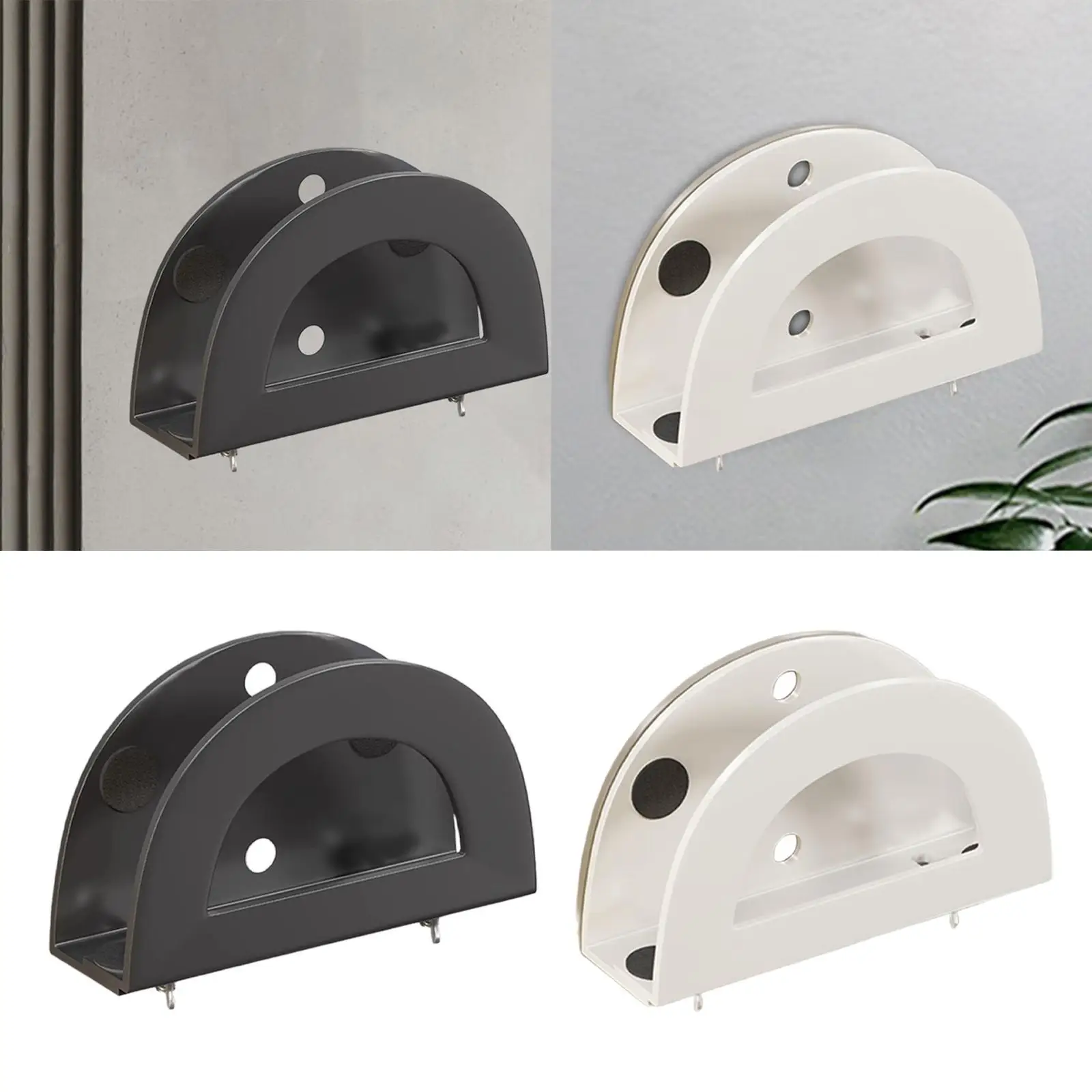Router Wall Mount Shelf Load Bearing Cord Organizer Portable Metal Cable Box Storage for Office Hotel Living Room Desktop Home image 4