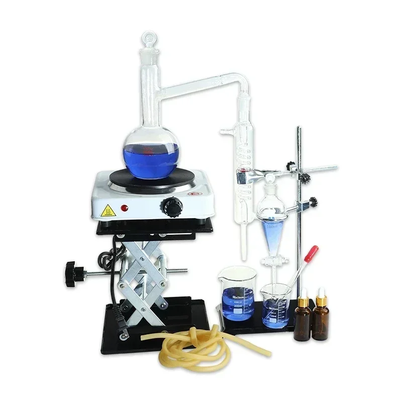 Electric heating   set essential oil  device distillation water refining glass distillation condenser