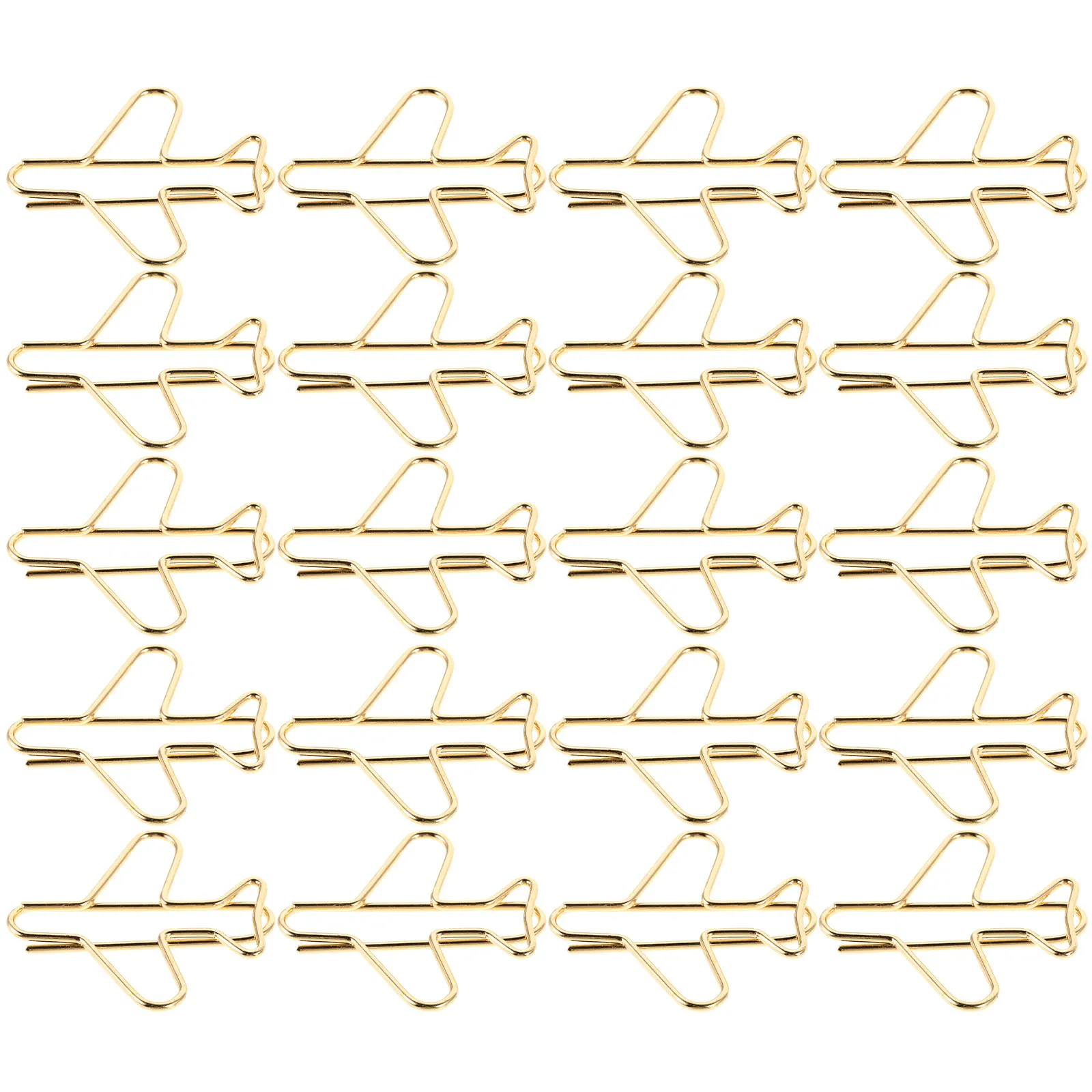 

20Pcs Airplane Paper Clips Metal Creative Desk Accessories School Bookmarks Planner Clips Small Paper Organizers