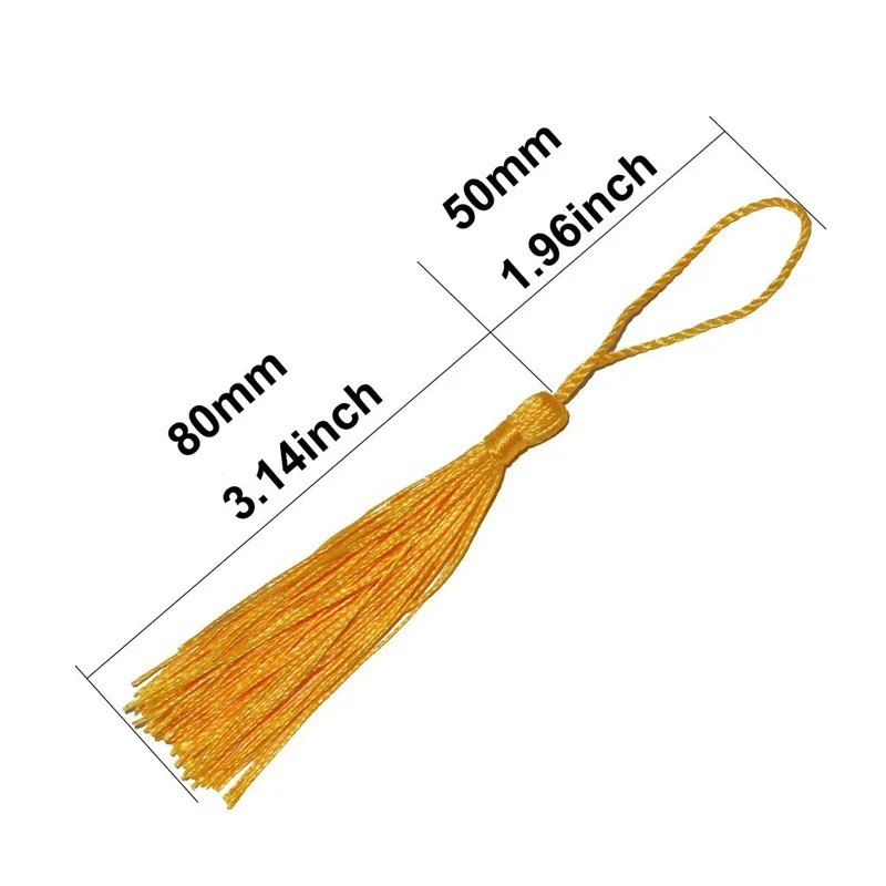 50Pcs 13cm Tassels Bookmark Tassels Silky Handmade Soft Craft Mini Tassels for Bookmarks Trim Fringe DIY Crafts Jewelry Making