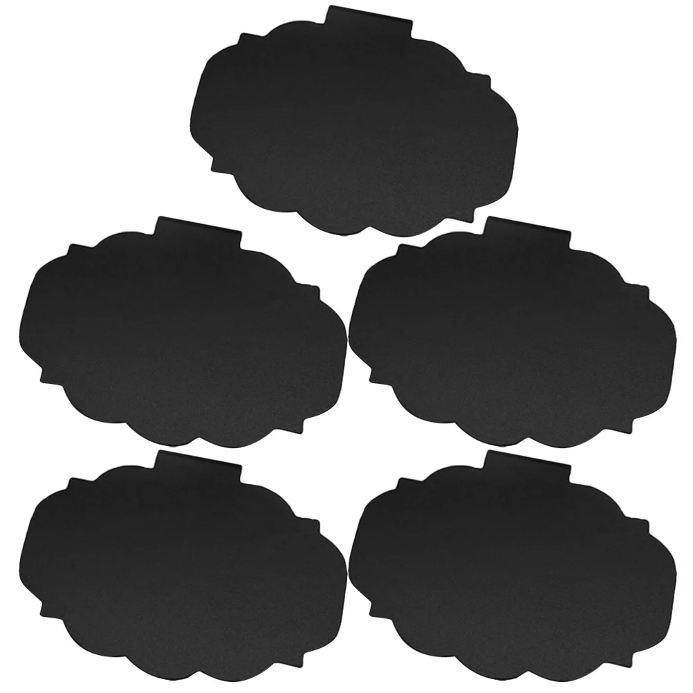 5Pcs Basket Label Price Display Clip on Plastic Blackboard Clip Message Board for Storage Box Reusable Plastic Black Board
