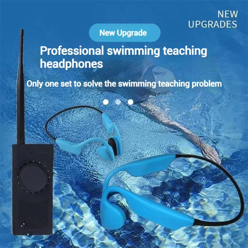 

Professional Sports Waterproof Swimming Diving Teaching Training Headset Wireless Intercom Host Bone Conduction Headset Earphone