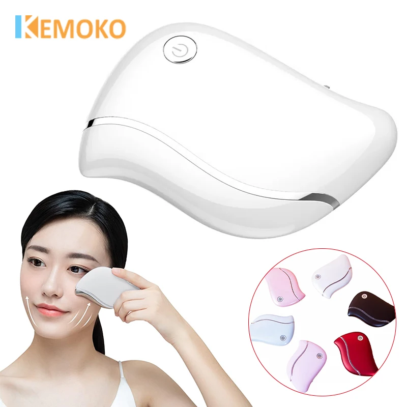 

4-in-1 Electric Gua Sha Tool Facial Massager Microcurrent Face Lifting Anti-Aging Skin Firming Scraping Board Beauty Care Device