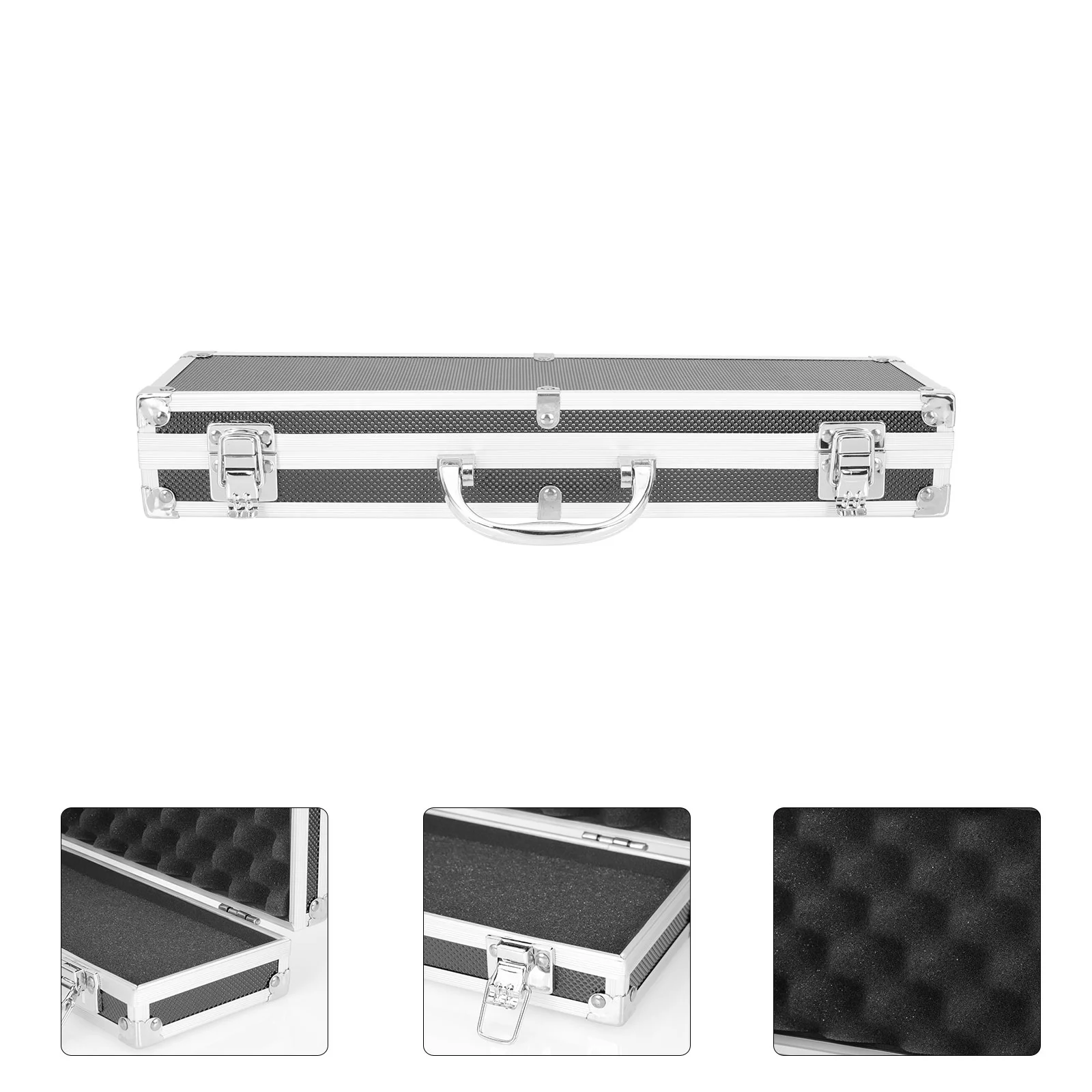 Suitcase Aluminum Toolbox Tools Container Organizer Sealing for Outdoor Anti-slip Handle Alloy Practical Travel