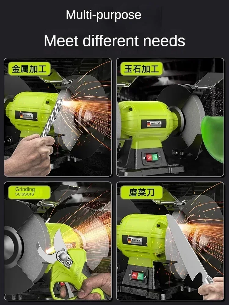 Máquina de rebolo de mesa de grau industrial 220V com capa protetora para polimento e moagem A