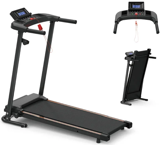 مشاية كهربائية قابلة للطي مع شاشة LED بسعة 300 رطل سعة 2.5 حصان محمولة قابلة للطي للجري للعيش #1