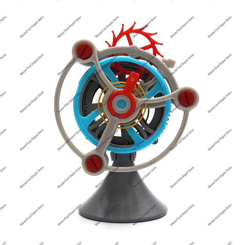 3D Printed Tourbillon Gear Transmission Mechanical Model Power Unit Rotating Escapement Structure Decompression Toy Gift