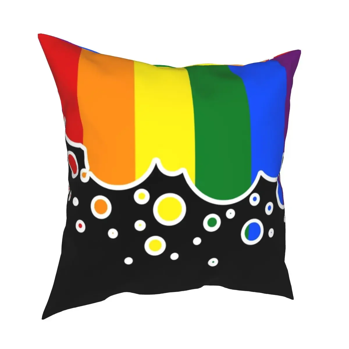 

Gay Pride Rainbow Bubbles Pillow Covers Car LGBT Bisexual Lesbian Queer Cushion Cover Funny Decor Pillow Cover 40*40cm