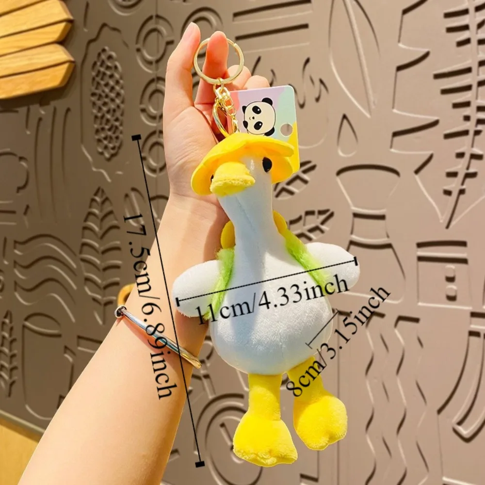 Car Key Ring Plush Doll Cartoon Duck Pendant Cartoon Funny Duck Plush Keychain Cute Creative Stuffed Plush Toys Key Ring Kids