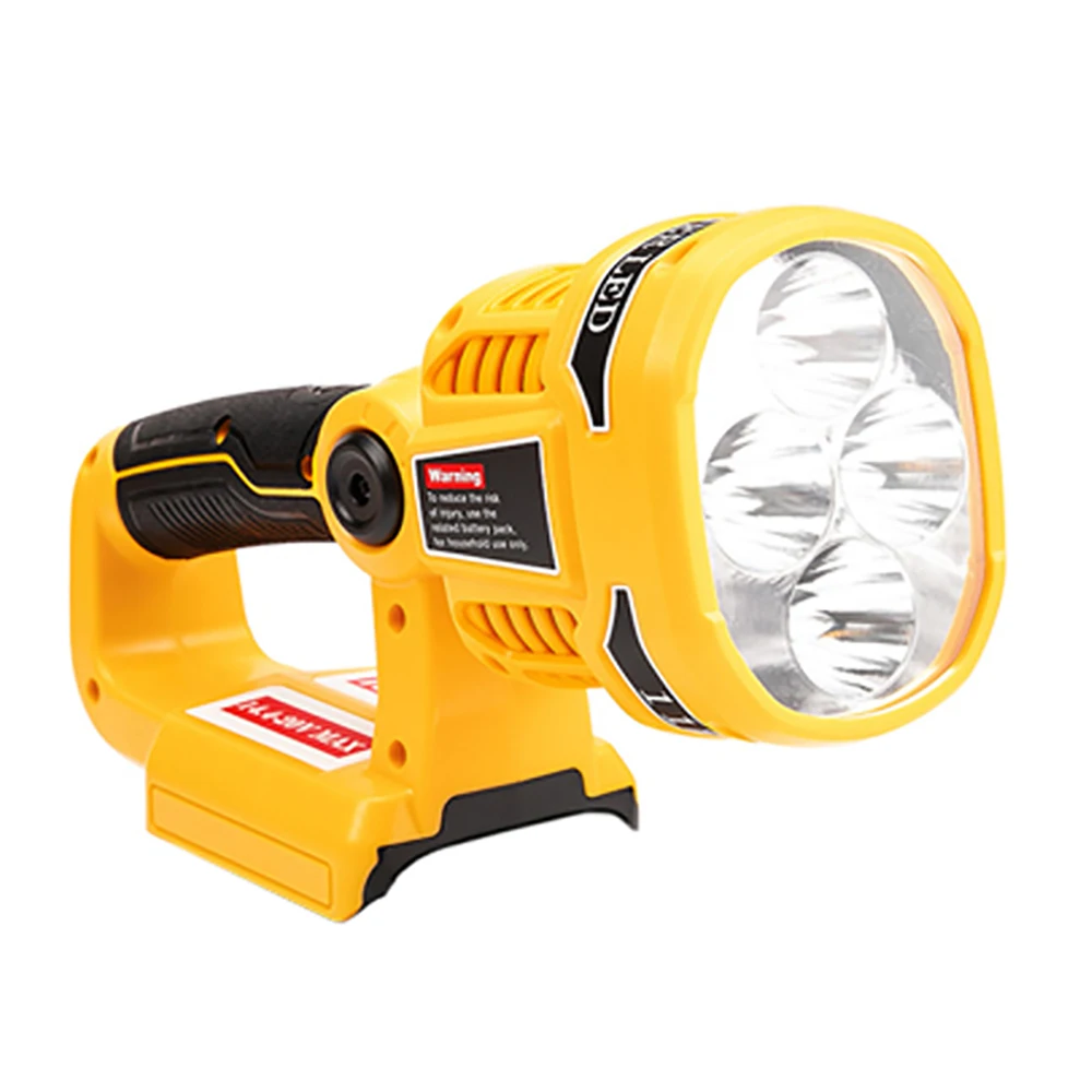 Portable Spotlight LED Warning Light Work Lamp Flashlight Torch hand lantern for Dewalt for XR 14.4V 18V 20V Li-ion Battery