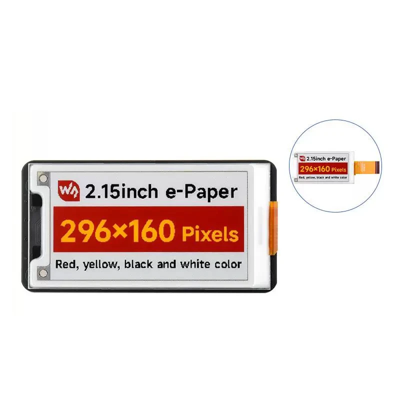 2.15-inch E-Paper red, yellow, black, white electronic paper ink screen HAT+standard SPI communication Raspberry Pi module