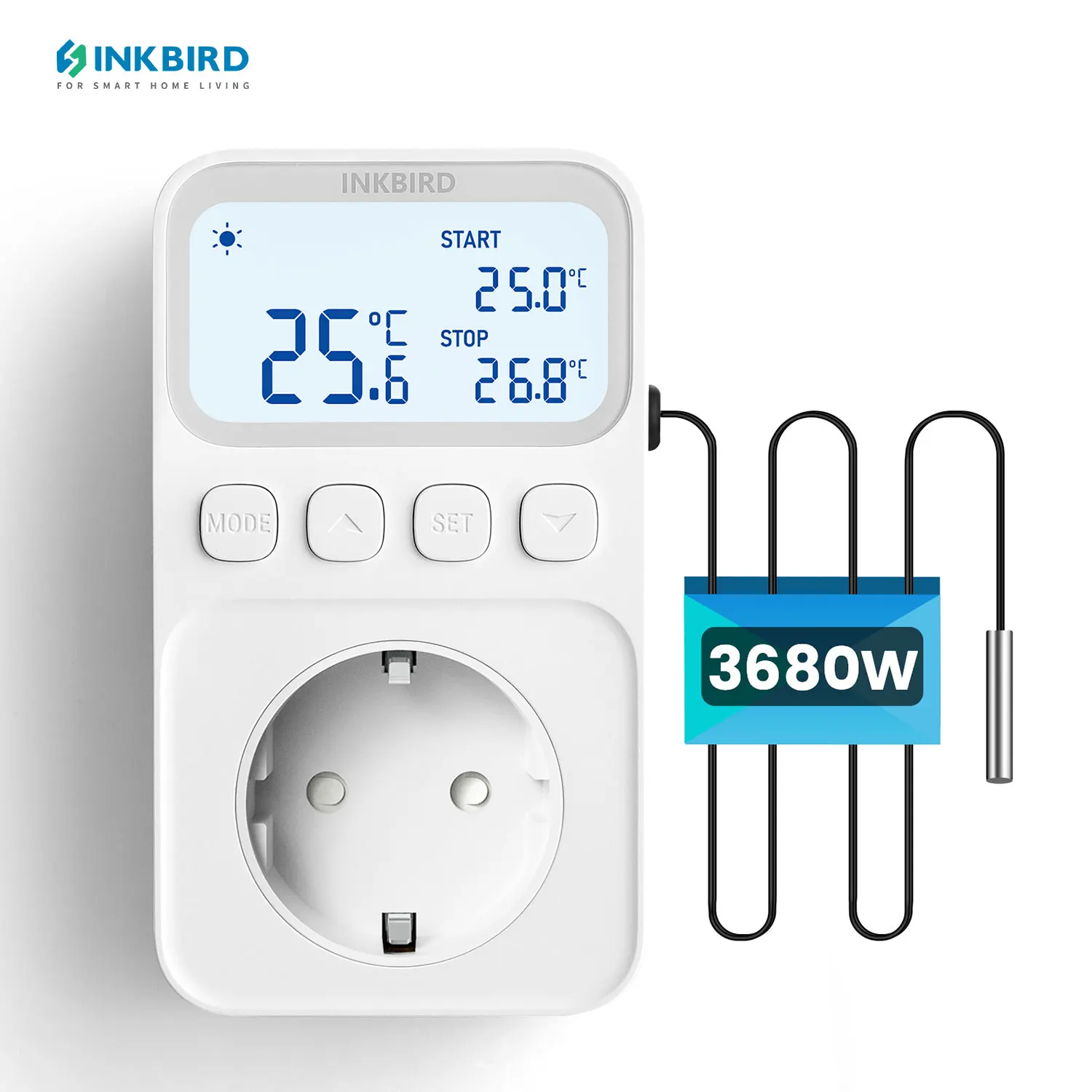 

INKBIRD C226T Plug-In Timer Thermostat 3680W Programmable Heating and Cooling Temperature Controller with Temperature Alarm