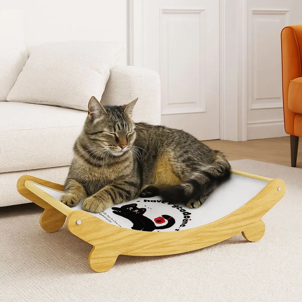 

Wear-resistant Sisal Cat Scratching Pad Scratch Resistant Wooden Cat Scratching Board Detachable U-shaped Cat Rocking Chair
