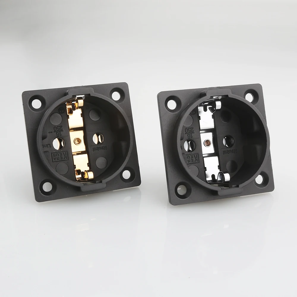 High Quality Audiocrast AE03G AE03R Gold Rhodium Plated Schuko Plug Power Outlet Socket - Premium Quality Electrical Outlet