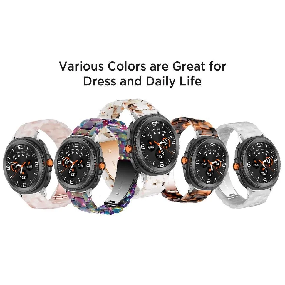 Pulseira de resina colorida para samsung galaxy watch 8 40mm 44mm 8 clássico 46mm pulseira de substituição de relógio inteligente para galaxy watch ultra2025