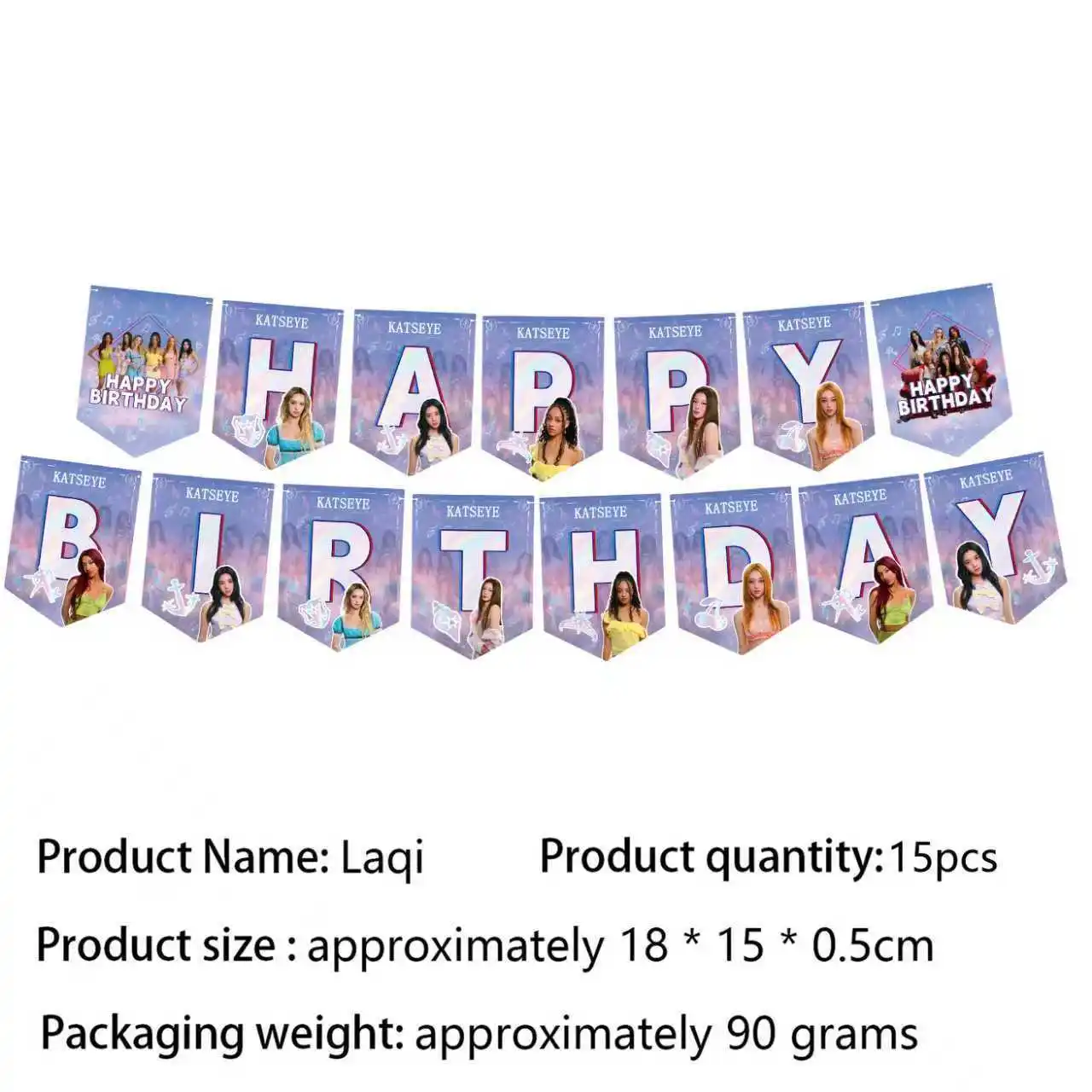 K-Katseye Verjaardagsdecoratie Kpop Girl Group Servet Ballon Beker Plaat Tafelkleed Banner Voor Meisjes Festival Party Fans Cadeau