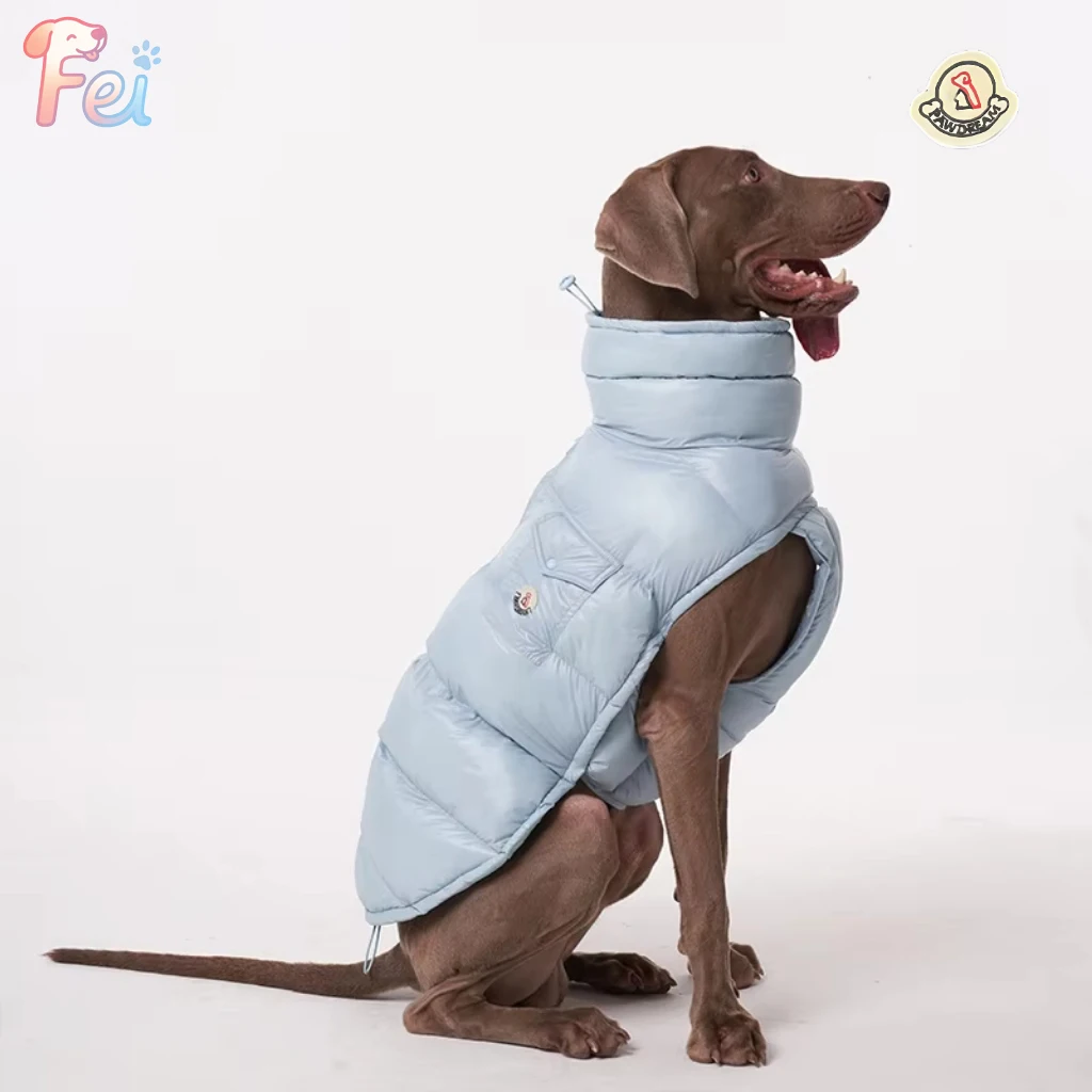 Roupas para cães de estimação Casaco grande à prova de vento de inverno |   Jaqueta com capuz forrada de lã espessada para raças pequenas e grandes Bulldog Francês