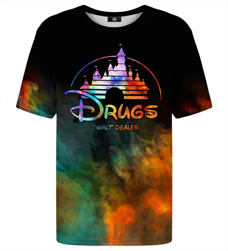 

2025 Summer Disney Castle 3D T Shirt Mens Womens Fashion Casual Short Sleeve Disney Street T Shirt