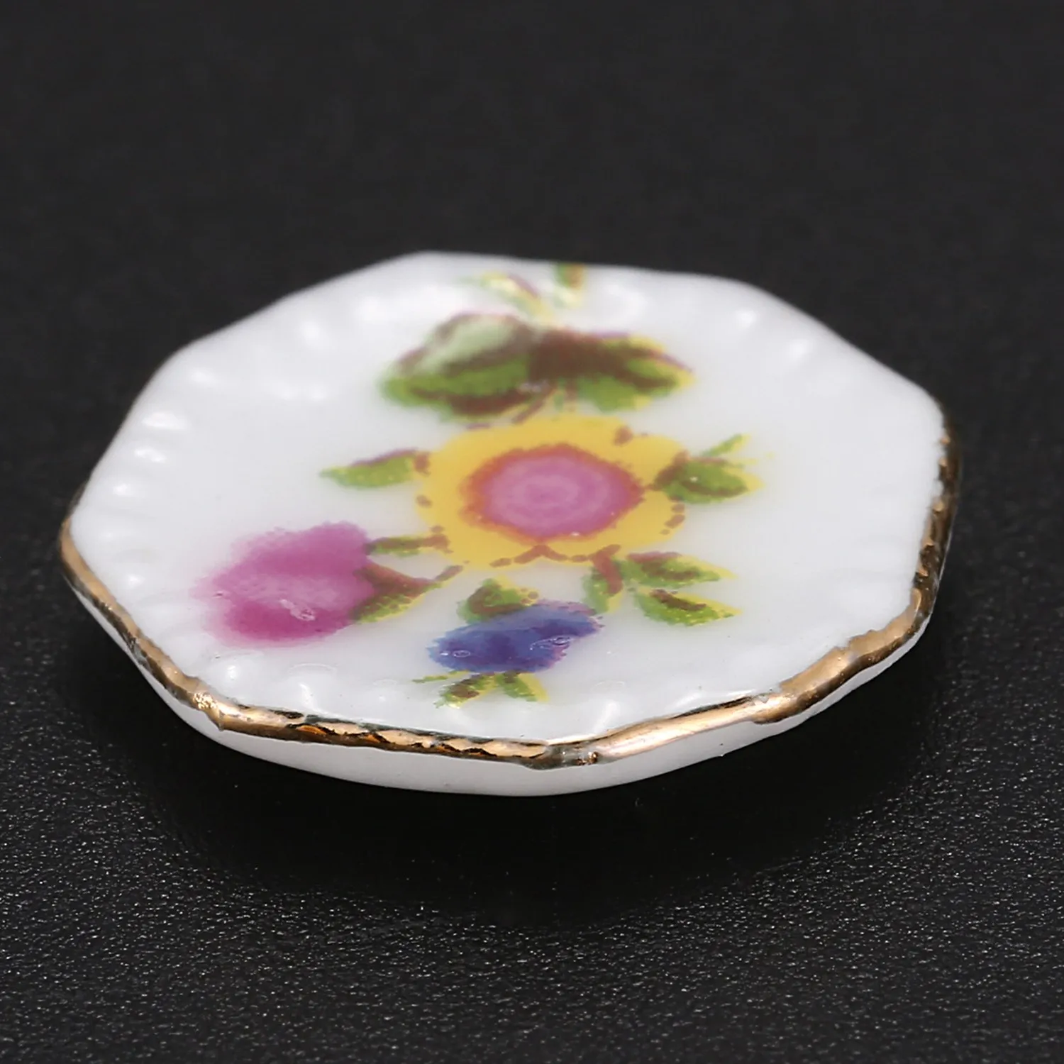 B05C-Dollhosue Florero de rosas de porcelana moderna en miniatura, 7 Uds.