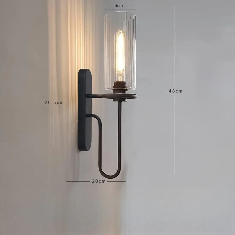 

Luxury Modern American Style Crystal Like Glass Wall Light Elegant Retro Design for Living Room Bedside Decor Lights for Room