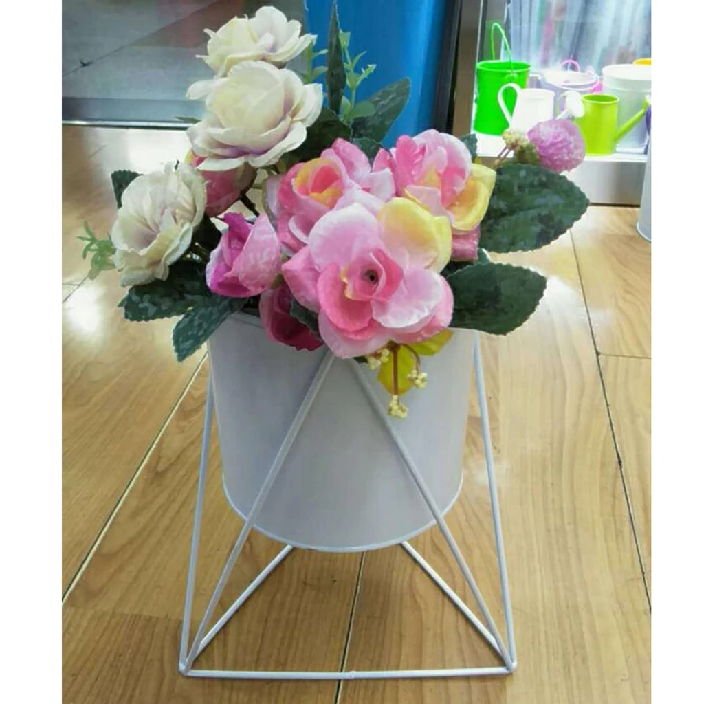 Metal Shelf Flower Vases Mini Flower Pot Wedding Flower Vase Iron Stand for Succulent Plants Home Garden Decoration