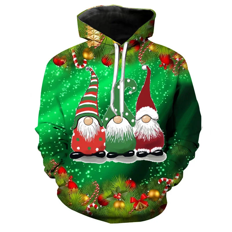 

New 3D Xmas Cute Deer Printing Hoodies For Men Children Fashion Funny Hooded Hoody Women Y2k Harajuku Hoodie Pullovers Clothing