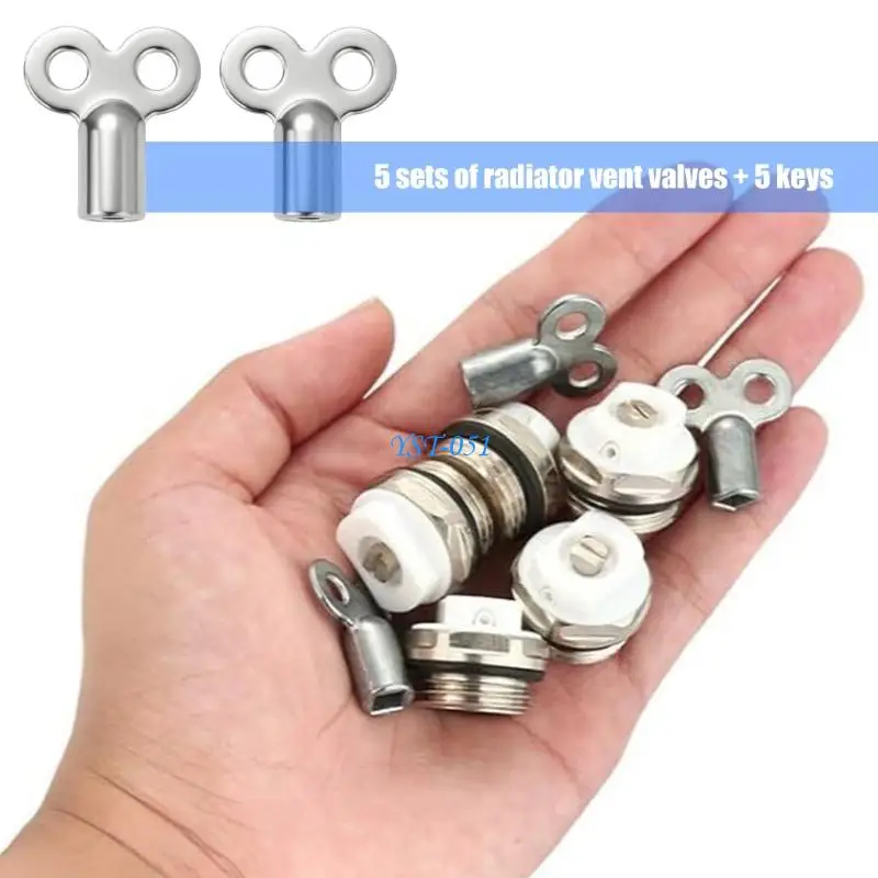 E15A 5 ชิ้นคู่มือหม้อน้ำปลั๊กระบายอากาศวาล์วหม้อน้ำอะไหล่ใช้งานง่าย