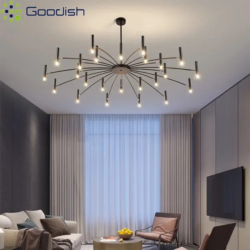 

Modern Nordic Pendant Lights Cylindrical Hanging Lamp Art Home Decoration LED Chandeliers for Living Dining Room Villa Hotel Bar