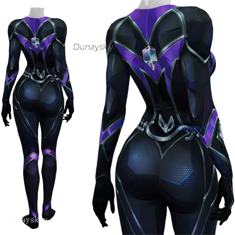 Cos C COS Store Black Hardy Cat Cosplay Costume Mv Rivals Game Women Black Jumpsuit Wig Halloween Carnival Sexy Roleplay view 2
