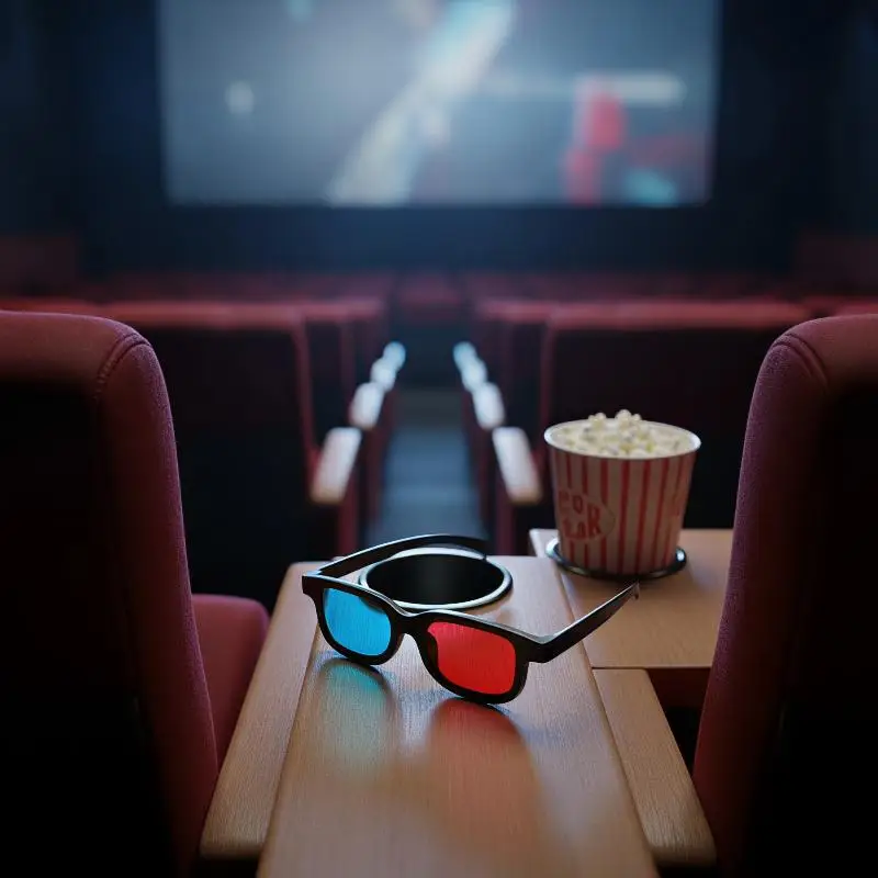 1Pcs Red Blue Anaglyph 3D Glasses Full Frame Durable PVC Universal for 3D Movie Screen Projector Home Theater Use
