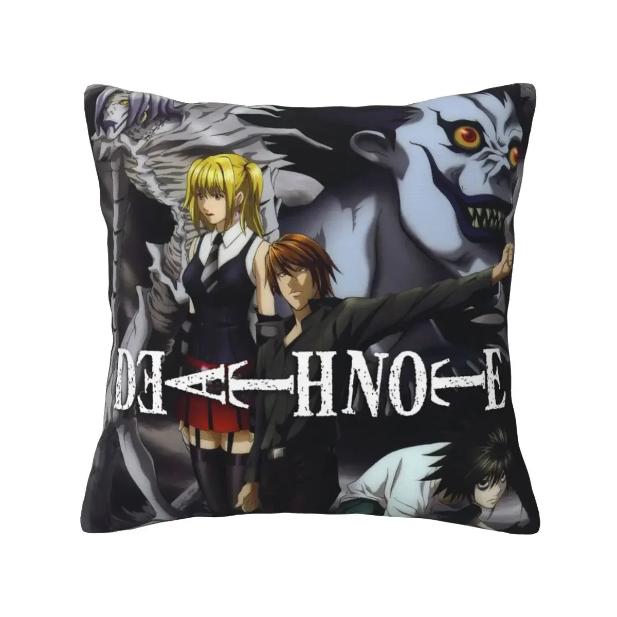 Anime DEATH NOTE federa per cuscino decorazione per la casa fodera per cuscino in poliestere per divano fodera per cuscino riutilizzabile Funda