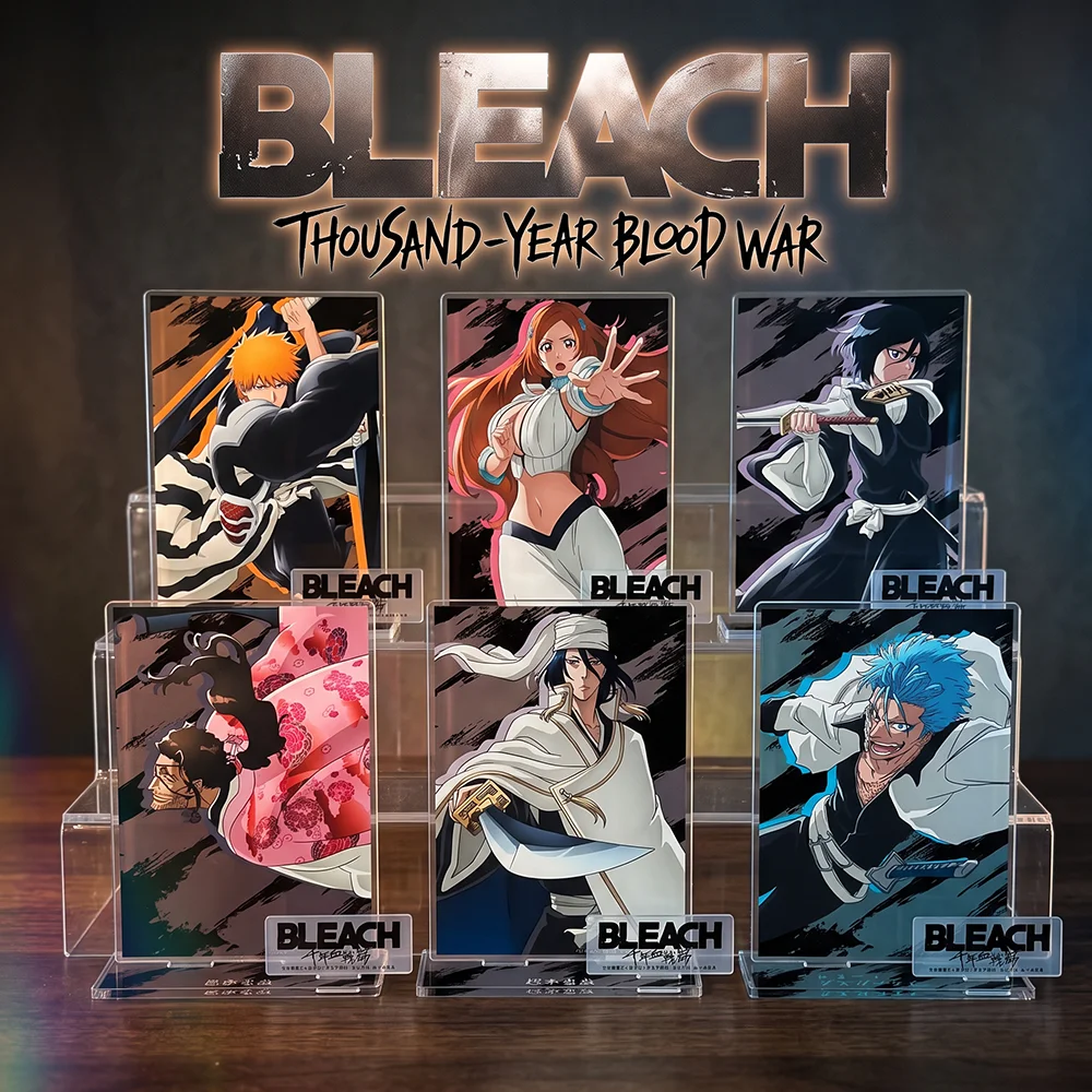 BLEACH Thousand Year Blood War Ichigo Rukia 10&15CM Acrylic Stand Keychain Anime Stand  Desk Display Ornament Fans Collection
