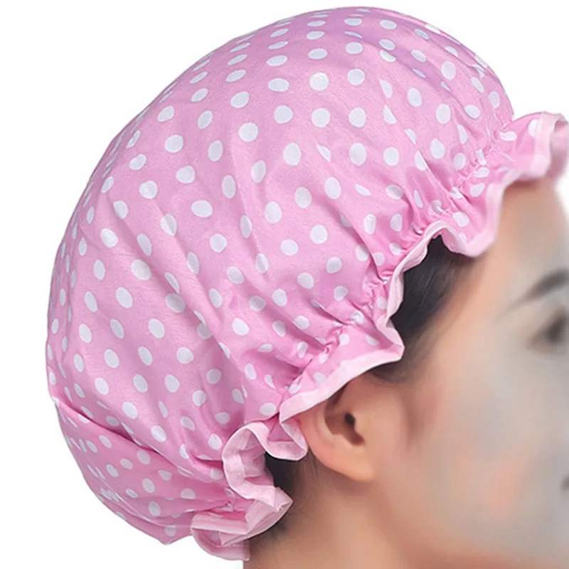 【Hot sales】Double Printed Chiffon Shower Cap Manufacturer PEVA Waterproof High Quality Shower Cap