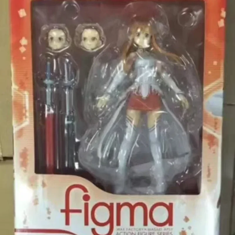 15CM Sword Art Online Asuna Boxed Ornament Yuuki Asuna Model Figma Serie Swappable Face Joints Are Mobile Statue Collection Gift