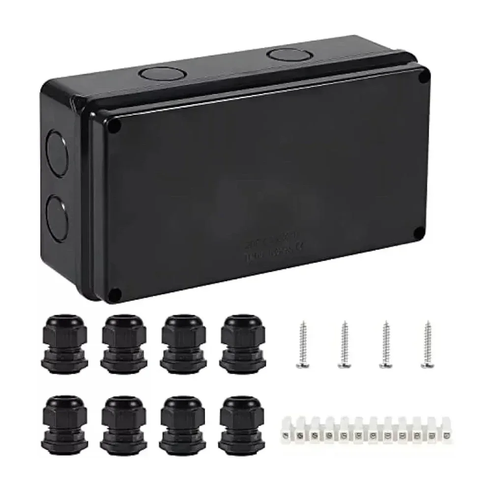 Innovative Design of an IP65 waterproof junction box suitable for multiple outdoor wiring applications size of 150 x 110 x 70 mm