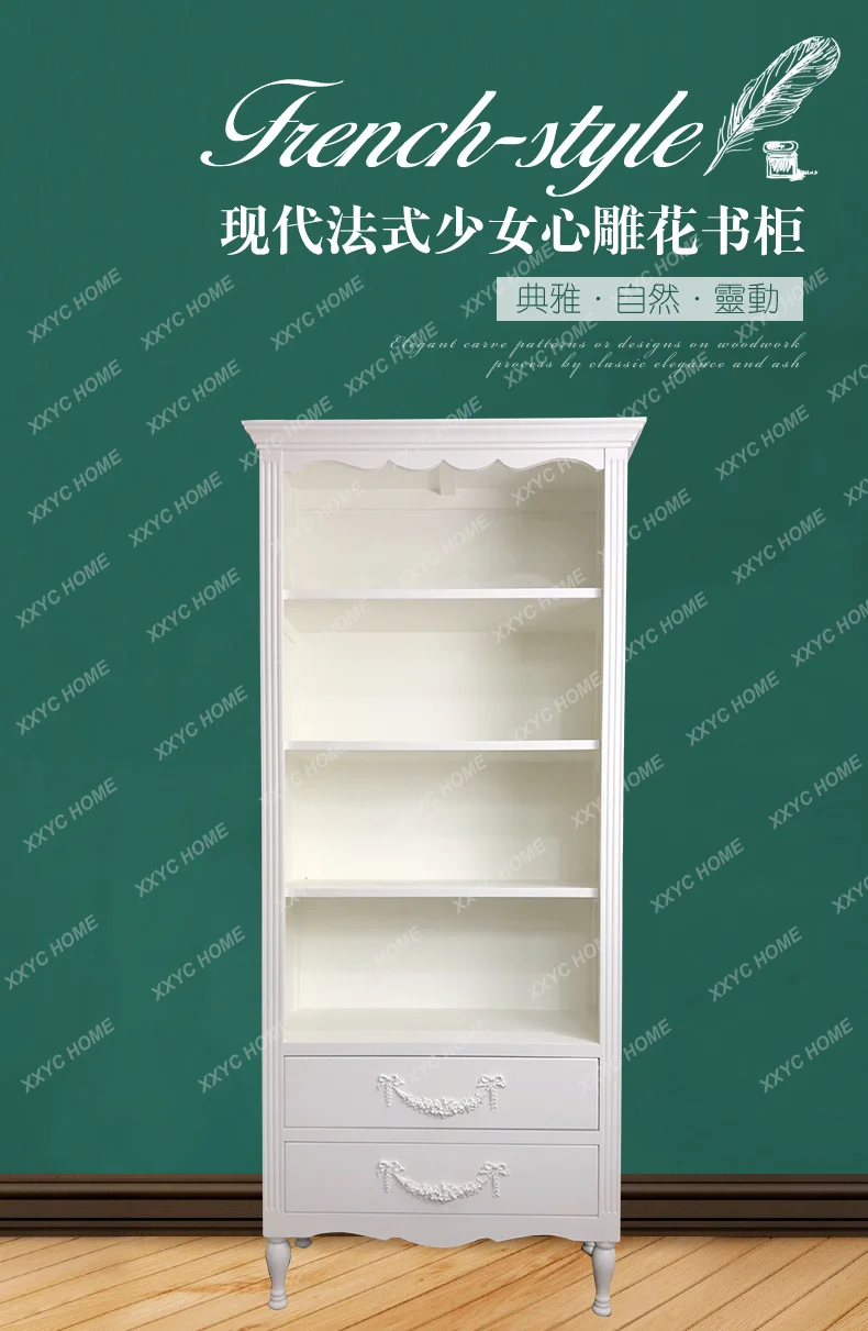 cc182R1  Bookcase Bookshelf and Storage Shelf Modern Pastoral Hand Office Display Rack Display Cabinet