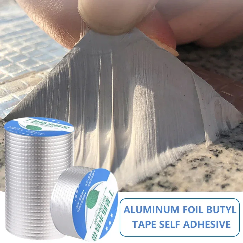 

Self-Adhesive Material Repair Tape Roof Kitchen Pipeline Waterproof Leak Blocking Aluminum Foil Butyl Tape Color Steel Tile