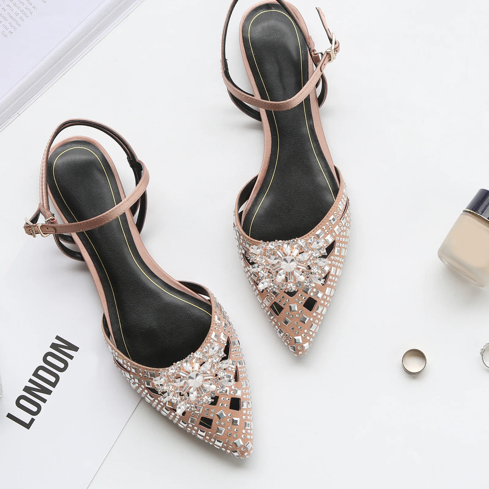 

2pcs Glass Rhinestone Shoe Clips Sturdy Alloy Decorative Buckle For Wedding Party Bridal Shoes Heel Flat Boot Sandal Accessories