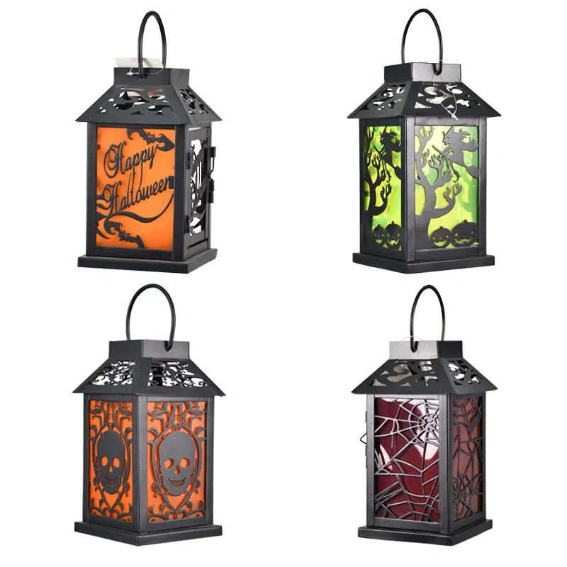 four-corner wind lamp LED electronic lantern Home Furnishing restaurant Halloween atmosphere decoration small night wind lamp
