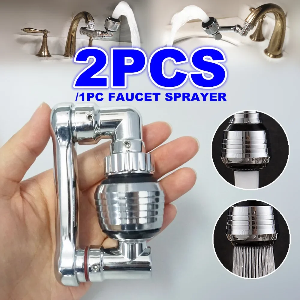 1080 Degree Rotatable Universal Faucet Extender Splash Filter Bathroom Faucet Aerator Kitchen Sink Faucet Sprayer Attachment