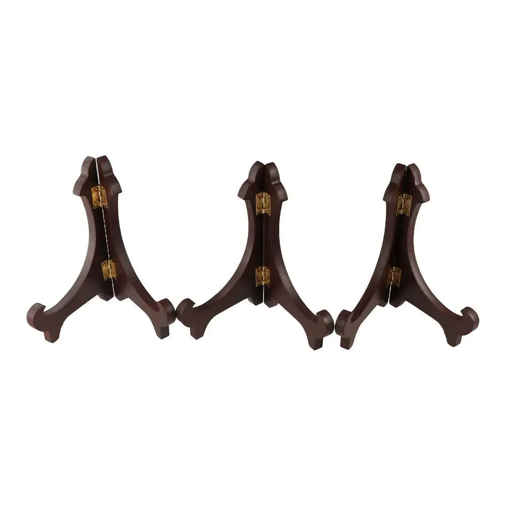Multifunction Wooden Adjustable Decorative Storage Bracket Foldable Easel Plate Rack Storage Rack Display Stand